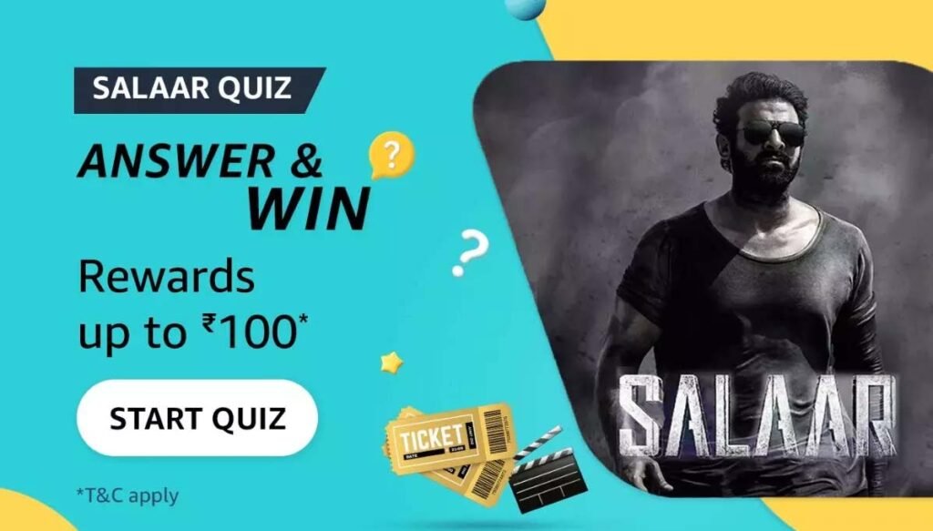 Amazon Salaar Quiz Answers Today